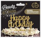 Godan, dekoracja Papierowa B&C, Happy Birthday, złota, 11-14 cm