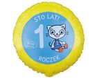GoDan, Kicia Kocia, balon foliowy, 1 roczek, 46 cm
