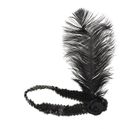 GoDan, opaska z piórem retro, czarna