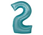 Godan, Smart, balon foliowy, cyfra 1 niebieski matowy, 76 cm