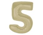 Godan, Smart, balon foliowy, cyfra 5 matowa latte, 92 cm