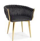 Gordon Trade, Glamour, krzesło welurowe, czarne