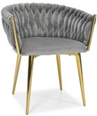 Gordon Trade, Glamour, krzesło welurowe, szare