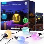 Govee, Outdoor String Lights, oświetlenie LED, zewnętrzne, 14.63 m, 2.4GHz, Wi-Fi + Bluetooth, H7025