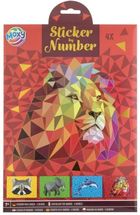 Grafix, naklejanie po numerach A4, Lew