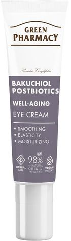 Green Pharmacy, Bakuchiol & Postbiotics, przeciwstarzeniowy krem pod oczy, 15 ml