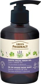 Green Pharmacy, delikatny żel do mycia twarzy dla skóry skłonnej do podrażnień, szałwia, 270 ml