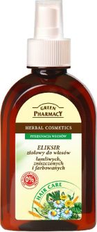 Green Pharmacy, eliksir ziołowy do włosów łamliwych, zniszczonych i farbowanych