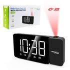 GreenBlue, radiobudzik cyfrowy LED z projektorem, USB, 5V, DC + CR2032 GB172