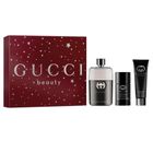 Gucci, Guilty Pour Homme, zestaw: woda toaletowa, spray, 90 ml + żel pod prysznic, 50 ml + dezodorant, sztyft, 75 ml