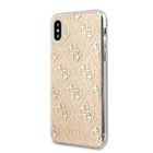 Guess, etui ochronne Hard Case 4G Glitter do iPhone X/ iPhone XS GUHCPXPCU4GLGO, złote