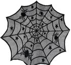 Guirca, obrus koronkowy z pająkami, okrągły, 100 cm