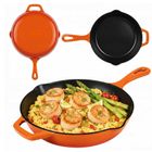 Hage, emaliowana patelnia żeliwna, pomarańczowa, 26 cm