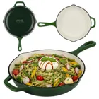 Hage, patelnia żeliwna, emaliowana, zielona, 26 cm