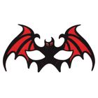 Halloween, maska nietoperz, czerwona