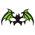 Halloween, maska nietoperz, zielona