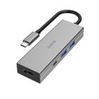 Hama, hub USB-C, multiport, 4 porty, USB-A, USB-C, HDMI