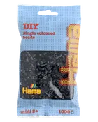 Hama, midi koraliki do prasowania, czarny, 1000 szt.