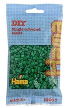 Hama, midi koraliki do prasowania, zielony, 1000 szt.