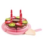 Hape, Tort urodzinowy dwusmakowy, klocki drewniane, 23 elementy