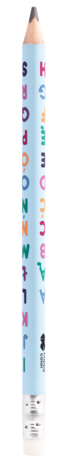 Happy Color, Abecadło, ołówek do nauki pisania, jumbo, trójkątny, 2B, 1 szt.