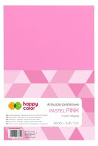 Happy Color, arkusze piankowe, różowy Pastelowy, A4, 5 arkuszy