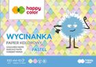 Happy Color, blok wycinanka, pastel, A4, 10 arkuszy, 100g
