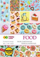 Happy Color, blok z motywami, A4, 16 arkuszy, food