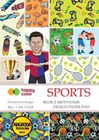 Happy Color, blok z motywami, A4, 16 arkuszy, sports