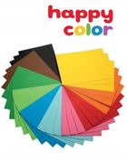 Happy Color, brystol kolorowy, 170g, A3, 25 arkuszy, grafitowy
