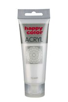 Happy Color, farba akrylowa, srebrna, 75 ml