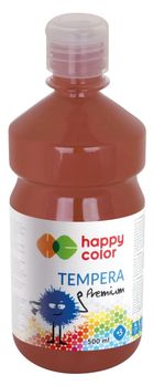 Happy Color, farba tempera, premium, ciemnobrązowy, 500 ml