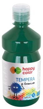 Happy Color, farba tempera, premium, ciemnozielony, 500 ml