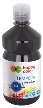 Happy Color, farba tempera, premium, czarny, 500 ml