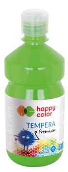 Happy Color, farba tempera, premium, jasnozielony, 500 ml