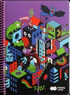 Happy Color, kołonotatnik ME&CITY Violet, B5, 80g, 80 kartek w kratkę, 1 szt.