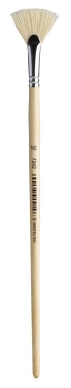 Happy Color, pędzel hobby, biała szczecina wachlarz, nr 10