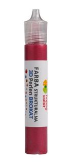 Happy Color, Perlen, farba strukturalna 3D, brokat czerwony, 32 ml