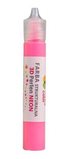 Happy Color, Perlen, farba strukturalna 3D, neon różowy, 32 ml