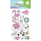 Happy Color, Puffy, naklejki 3D, Funky Pink, 10-20 cm