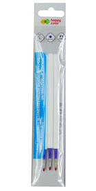 Happy Color, wkłady do długopisu automatycznego, wymazywalnego, 0.5 mm, niebieski, 3 szt.