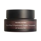 Haru Haru Wonder, Black Rice 10 Hyaluronic Cream, nawilżający krem do twarzy, 50 ml