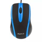 Havit, mysz uniwersalna przewodowa, czarny/niebieski, HV-MS753