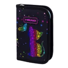 Head, Golden Effect, piórnik, rozkładany, dwuklapkowy, Rainbow Kitty