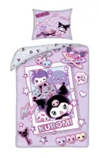 Hello Kitty & Kuromi, 2-częściowy komplet pościeli z mikrofibry, 140-200 cm