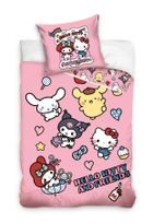 Hello Kitty, 2-częściowy komplet pościeli bawełnianej, 140-200 cm