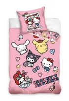 Hello Kitty, 2-częściowy komplet pościeli bawełnianej, 160-200 cm