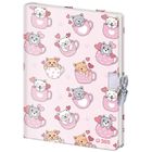 Helma, pamiętnik z kłódką, B6, 60 kartek, gładki, koty, 1 szt.