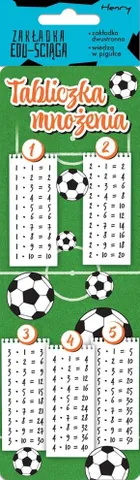 Henry, Edu-Ściąga, zakładka do książki, Tabliczka mnożenia, piłka