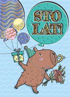 Henry, karnet A5, Urodziny - Kapibara akrobatka